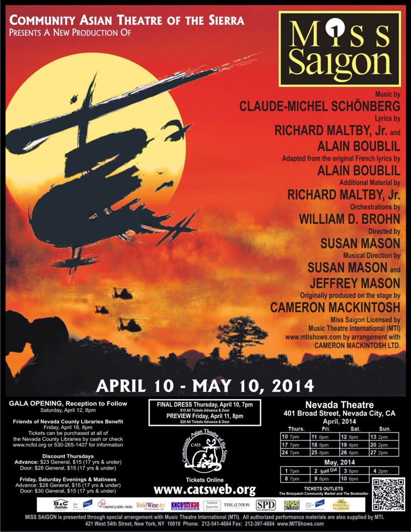 Theatrical Poster to "Miss Saigon."