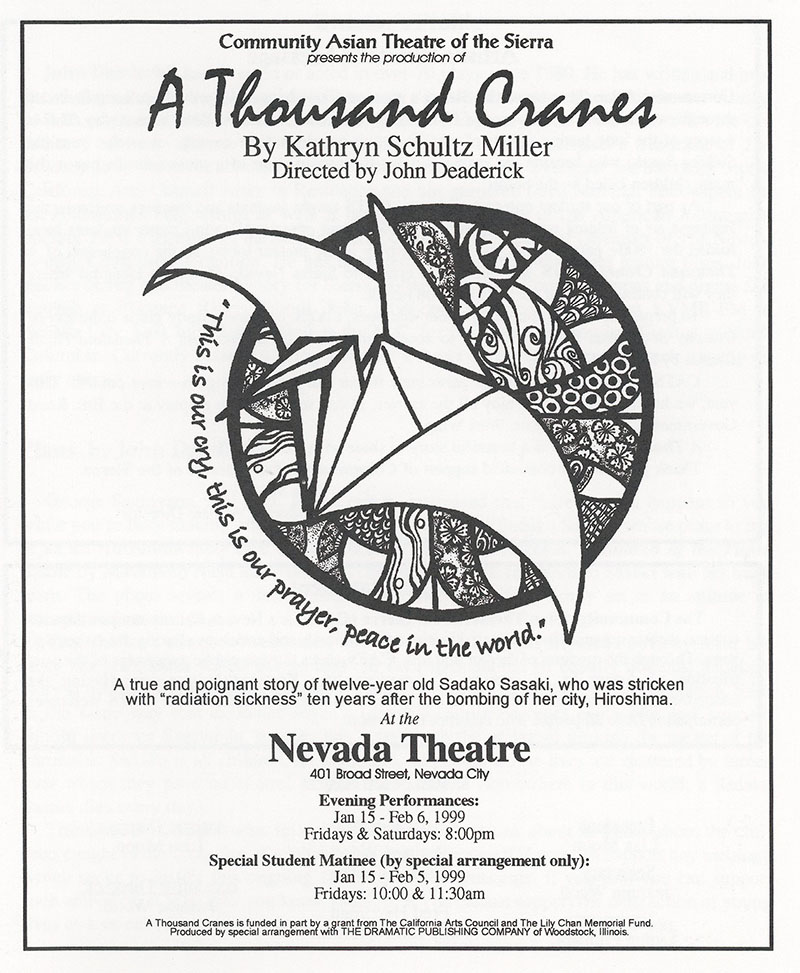 Theatrical poster for "A Thousand Cranes."